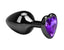 Dop Anal Dark Anal Plug Small, Heart Shape, Violet