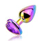 Dop Anal Rainbow Buttplug Medium, Heart Shape, Piatra Violet