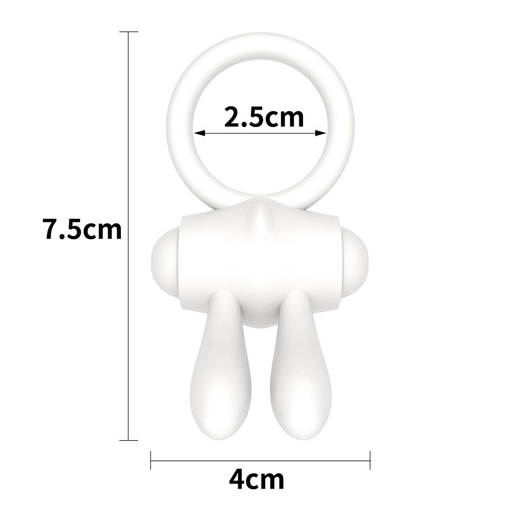 Inel Power Clit Cockring Silicon Alb