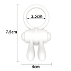 Inel Power Clit Cockring Silicon Alb