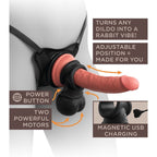 King Cock Elite Ultimate Vibrating  Silicone Body Dock Kit