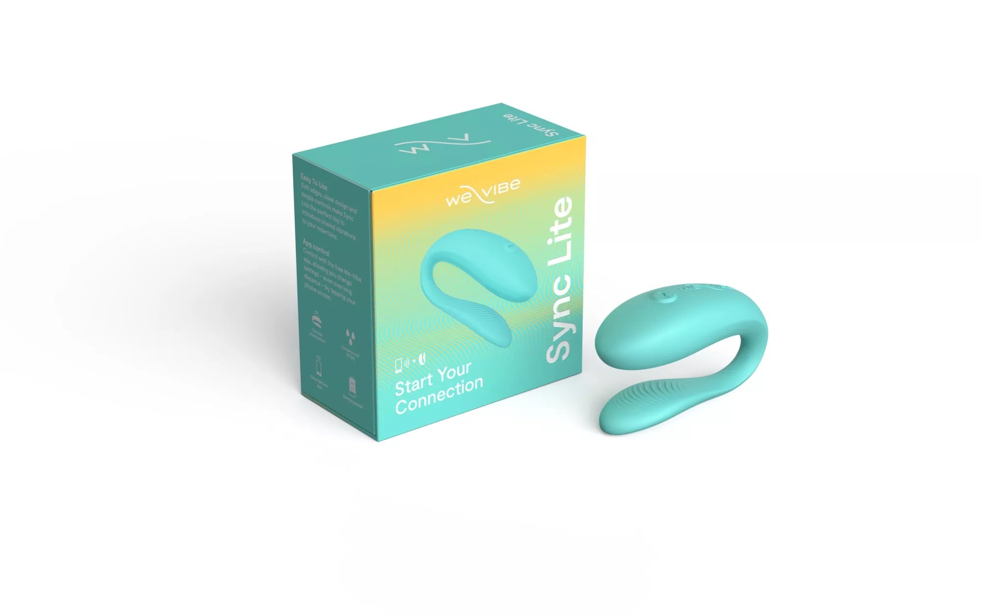 Vibrator de Cuplu We Vibe Sync Lite, Mobil App Control, Albastru