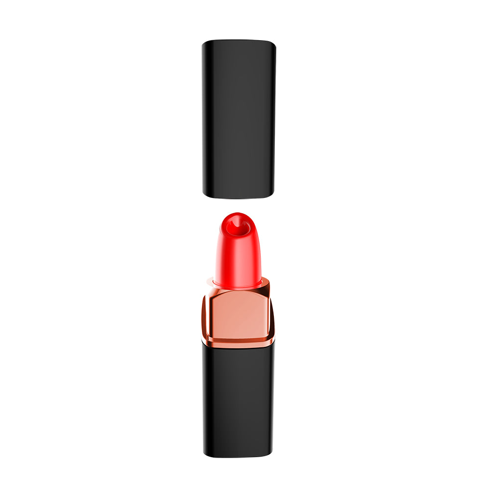 Stimulator Lipstick, 4 Moduri Suctiune, Silicon, USB, Rosu, 13 cm
