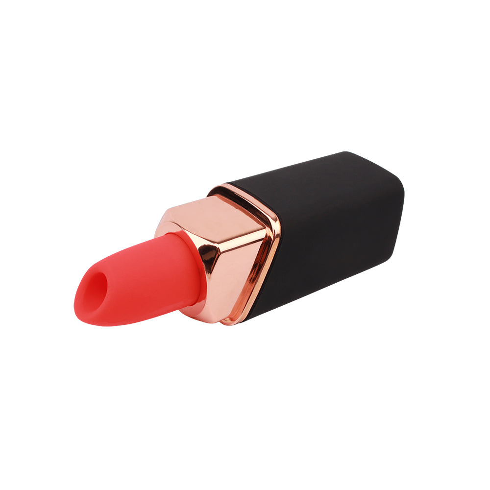 Stimulator Lipstick, 4 Moduri Suctiune, Silicon, USB, Rosu, 13 cm