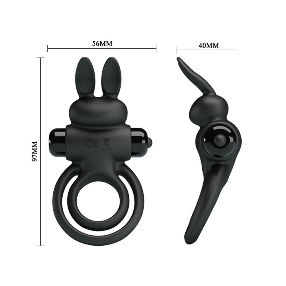 Pretty Love Vibrant Penis Ring 3 Black Imagine secundară a produsului
