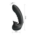 Vibrator pentru Deget Hobgoblin cu Stimulator Clitoris USB Negru