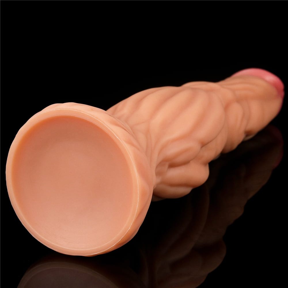 Dildo Dubla Densitate Silicon Lichid Natural 25 cm