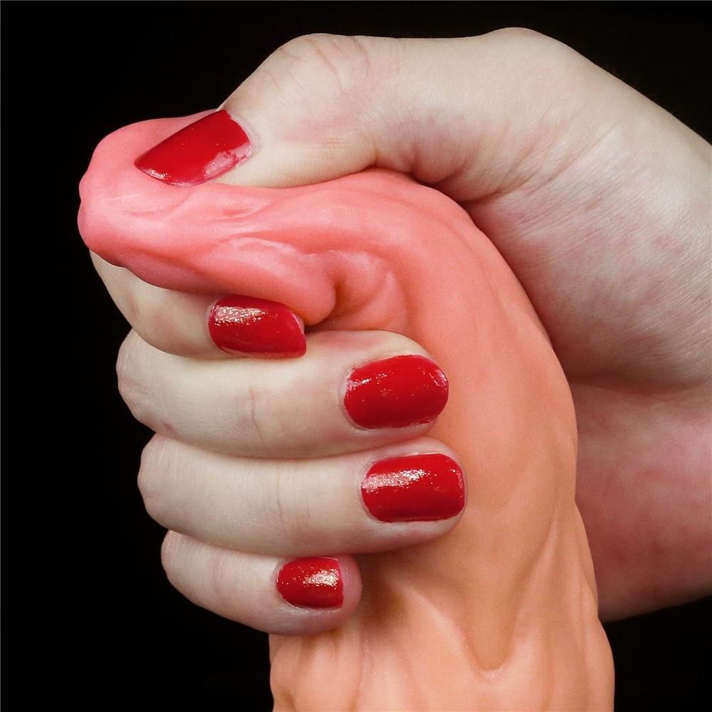 Dildo Dubla Densitate Silicon Lichid Natural 25 cm