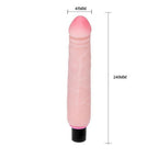 Vibrator The Realistic Cock, Multispeed, TPE, Life-Like Material, Natural, 24 cm