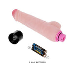 Vibrator The Realistic Cock, Multispeed, TPE, Life-Like Material, Natural, 24 cm