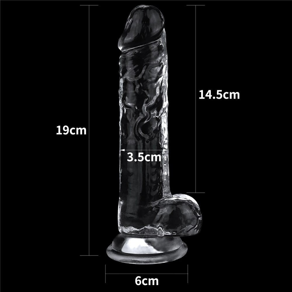 7.5''  Flawless Clear Dildo Imagine secundară a produsului