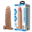 Prelungitor Penis Xerxes +7.5 cm cu Vibratii, TPE, Natural
