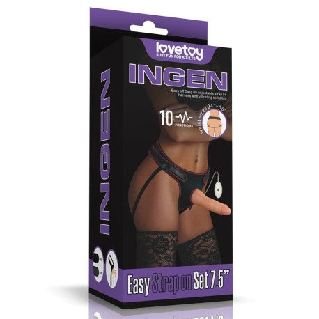 Vibrating Easy Strapon Set 7.5'' Imagine principală a produsului