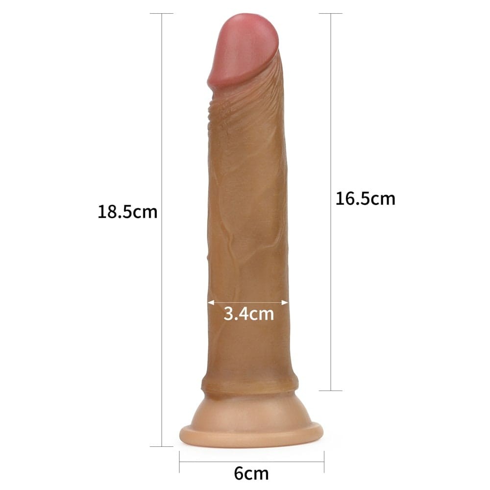 Dildo Realistic Platinum Silicone 18 cm
