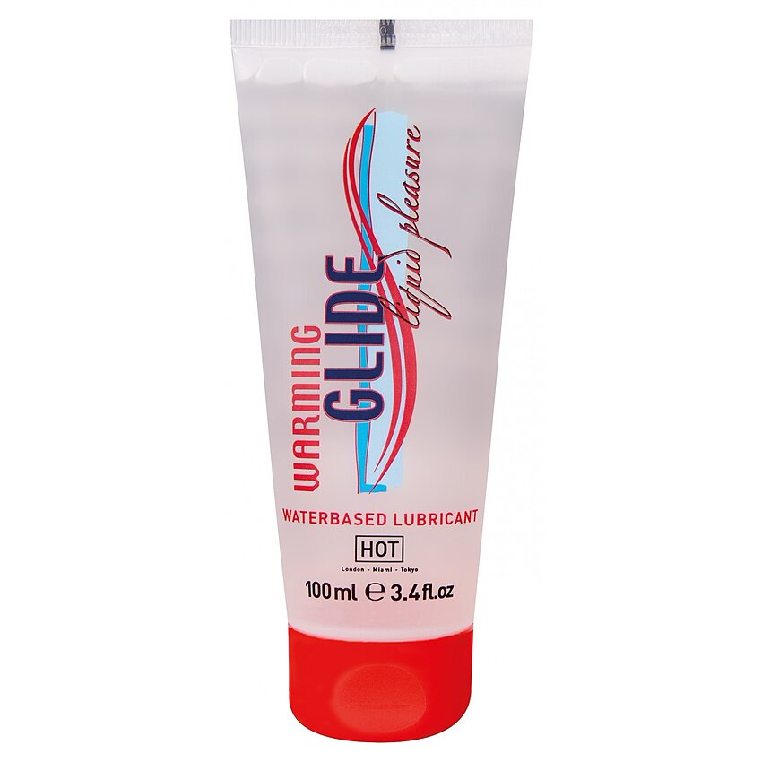 HOT Warming Glide Liquid Pleasure - waterbased lubricant 100 ml Imagine principală a produsului