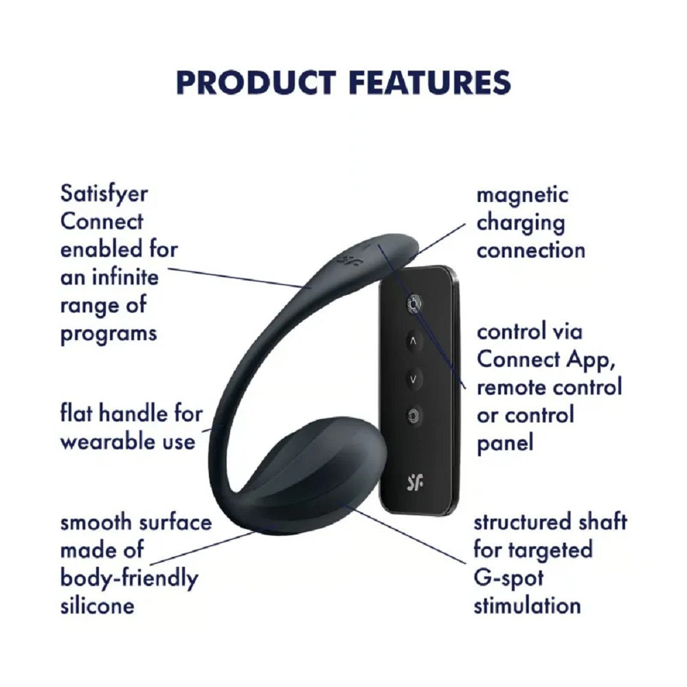 Ou Vibrator Ribbed Petal Satisfyer Free App Negru