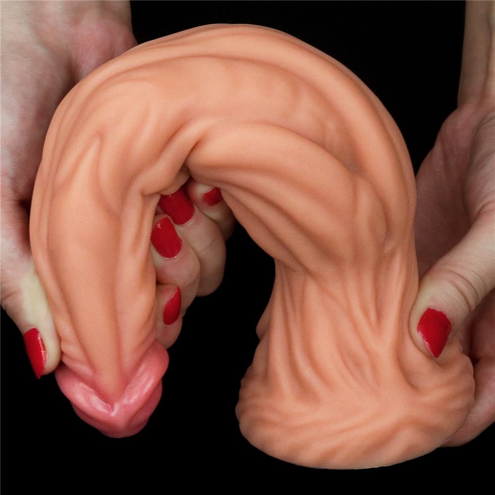 Dildo Dubla Densitate Silicon Lichid Natural 25 cm