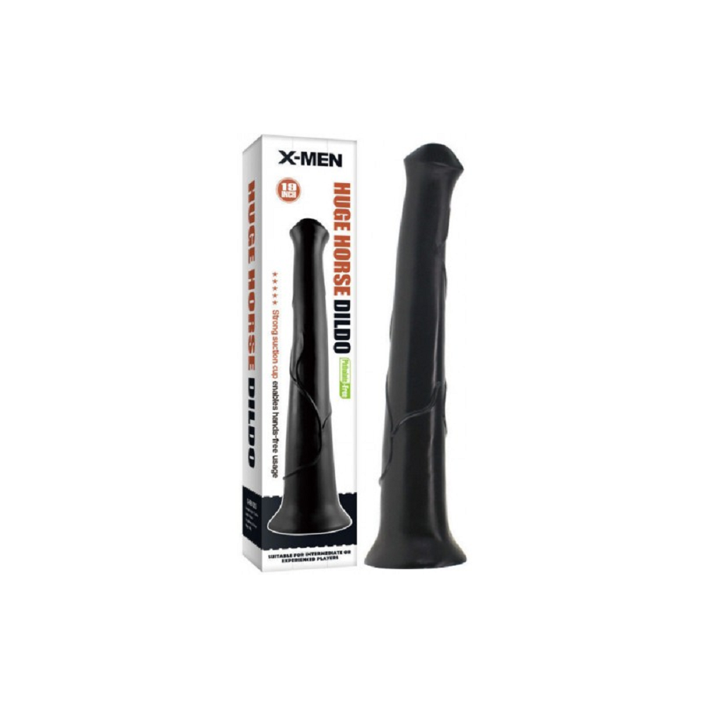 X-MEN Huge Horse Dildo 19 inch Black