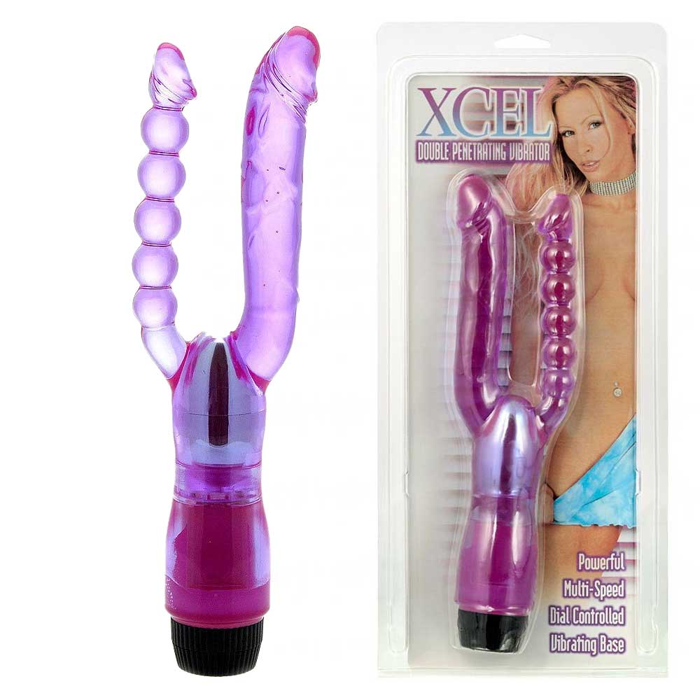 Xcel Double Penetrating Vibrator Purple