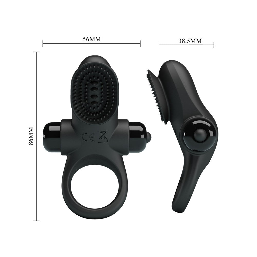Pretty Love Vibrant Penis Ring 2 Black Imagine secundară a produsului