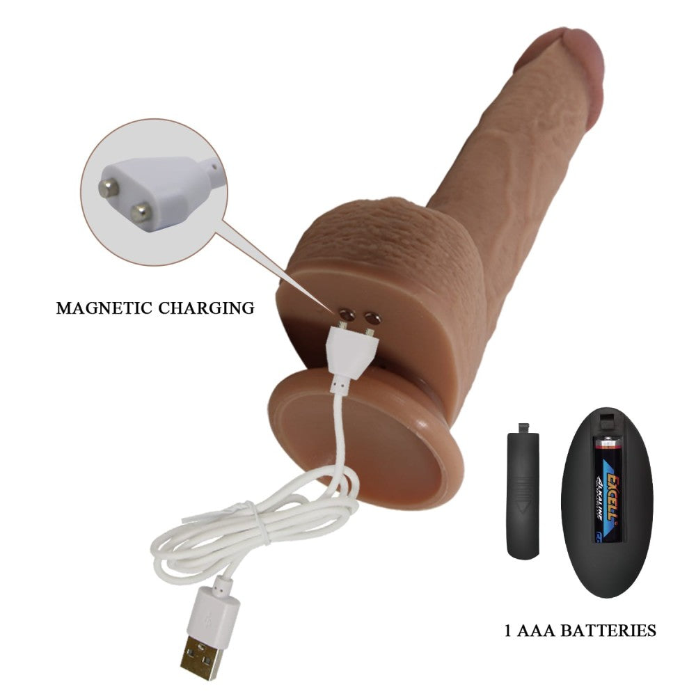 Pretty Love Tommy 8,9" Vibrating Dildo Imagine secundară a produsului