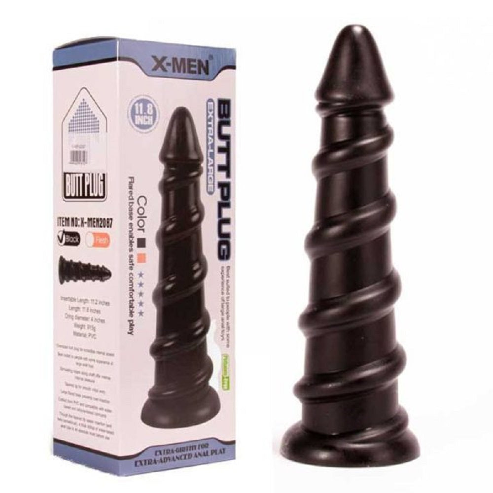 X-MEN 11.8 inch Butt Plug Black