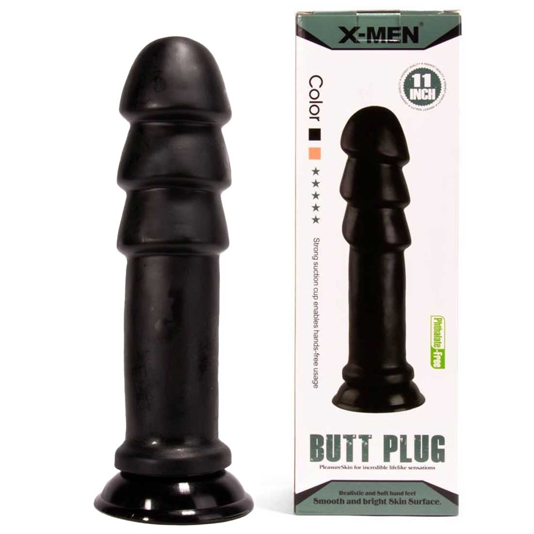 X -MEN 11 inch Butt Plug Black