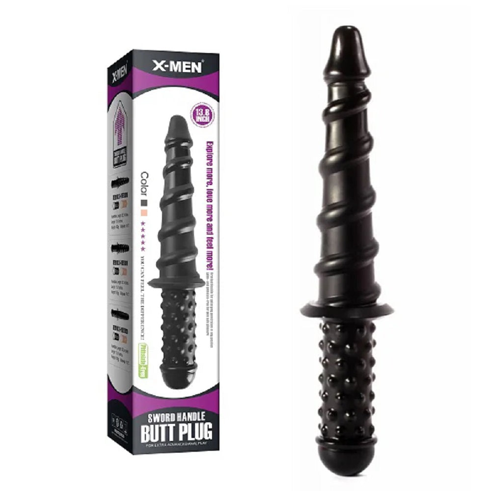 X-Men 13.8" Sword Handle Butt Plug Black I Imagine principală a produsului