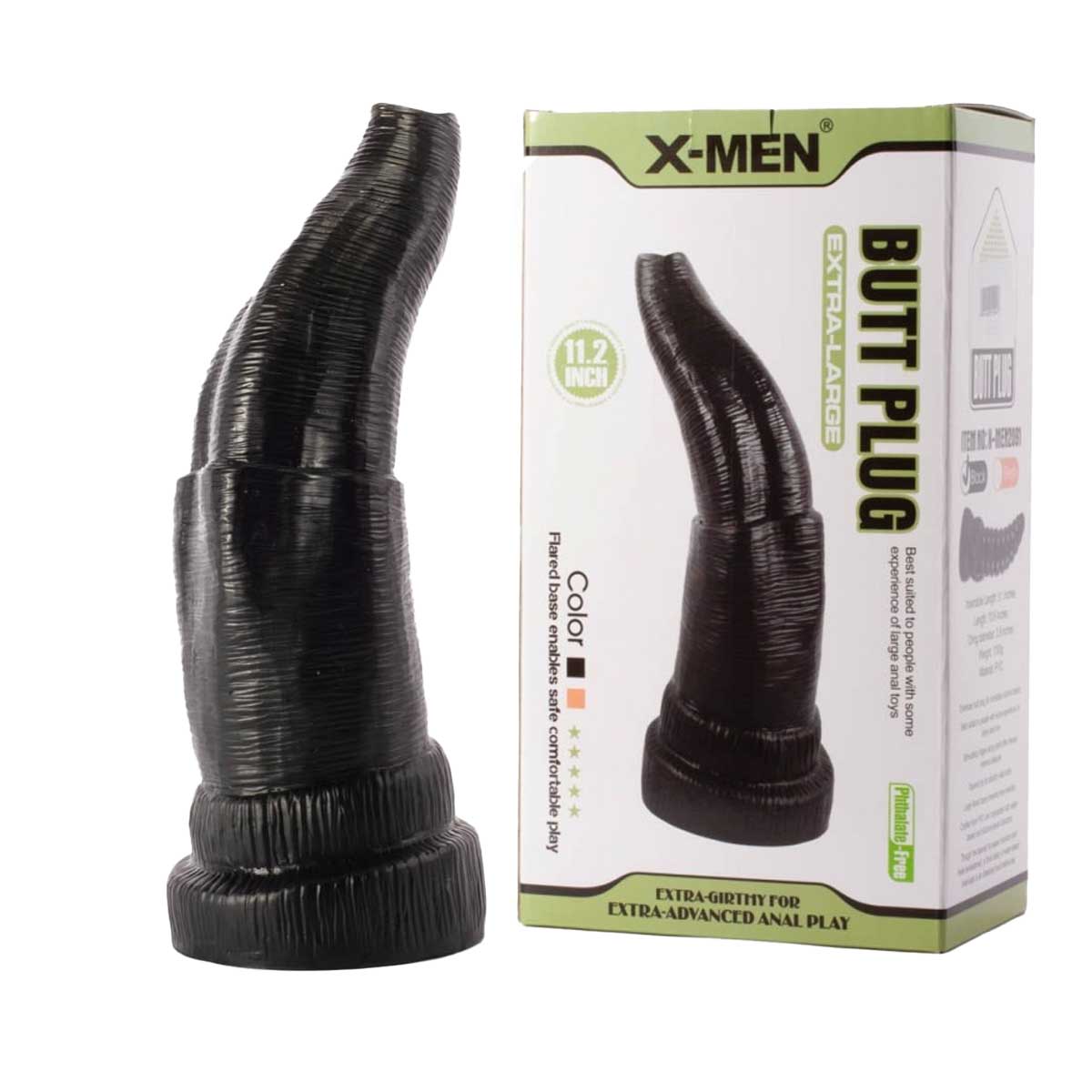X-Men 11.2" Extra Large Butt Plug Black