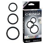 Silicone 3-Ring Stamina Set Black