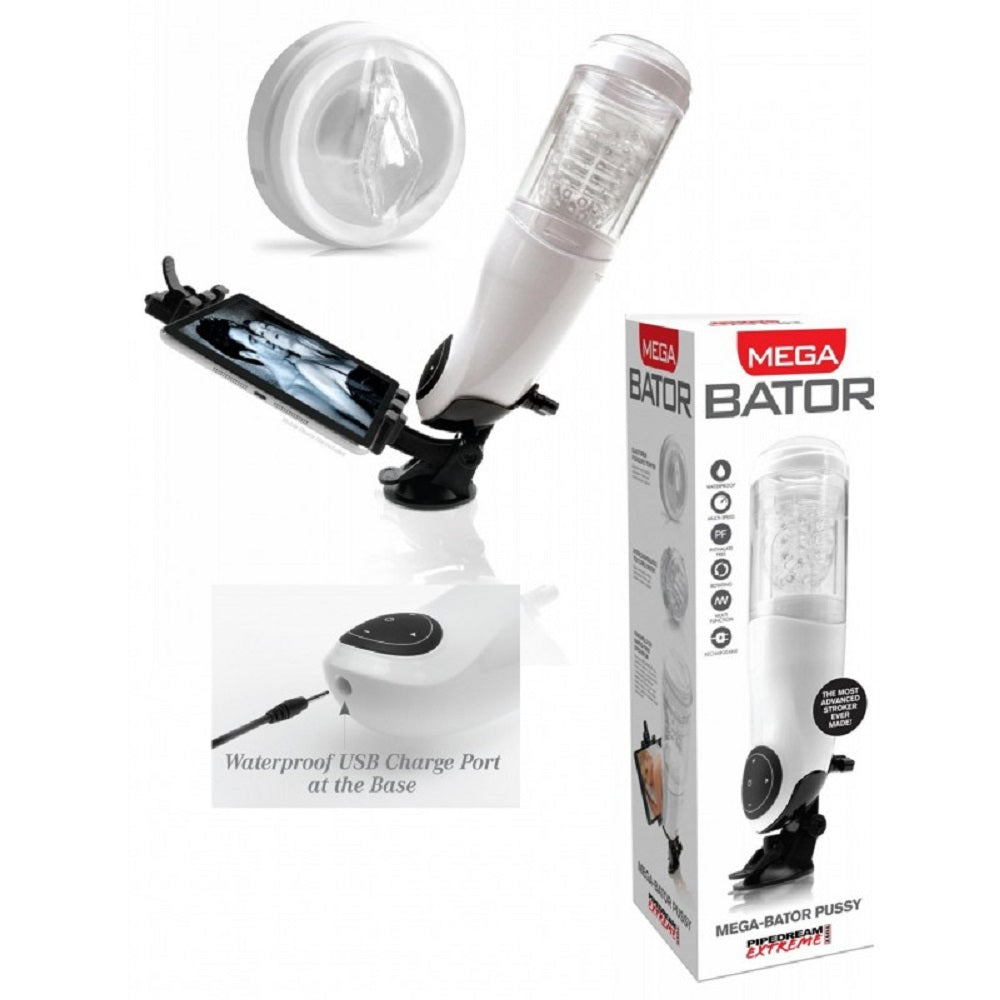 Mega-Bator Pussy  White/Clear Imagine principală a produsului