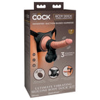 King Cock Elite Ultimate Vibrating  Silicone Body Dock Kit