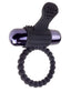 Vibrating Silicone Super Ring  Black
