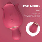 Vibrator Bloom,18 Moduri Stimulatoare, Silicon, USB, Rosu, 10.9 cm
