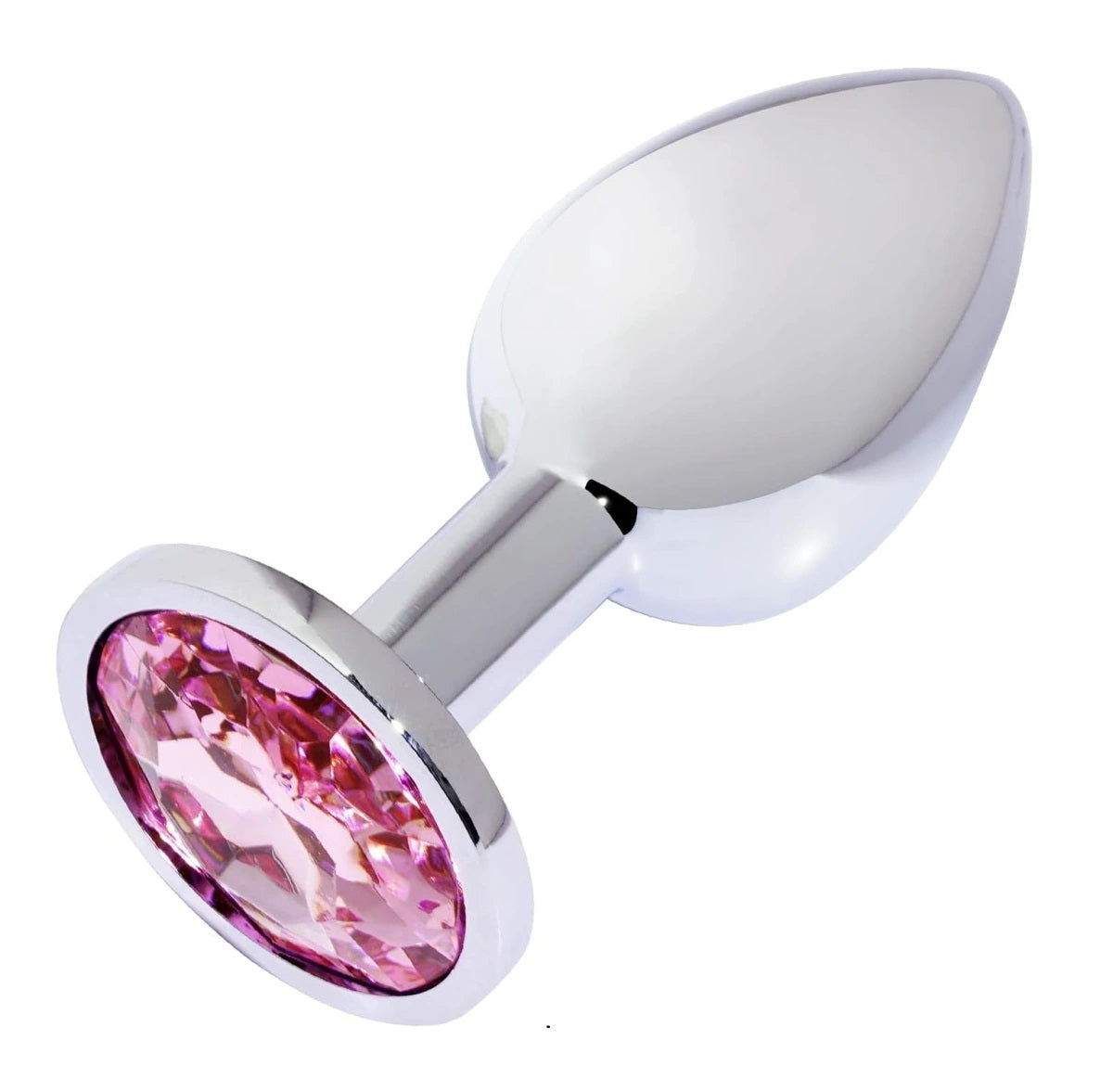 Dop Anal Metallic Buttplug, Small, Argintiu/Roz Deschis Imagine principală a produsului