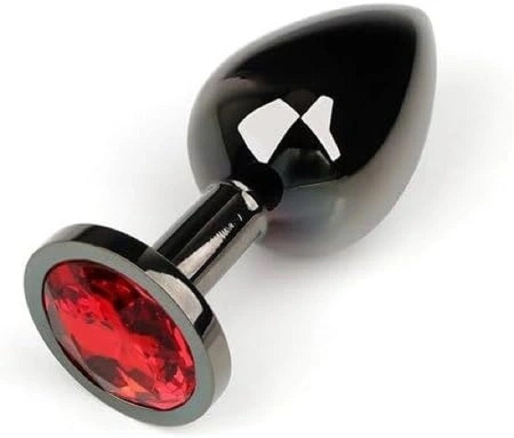 Dop Anal Dark Anal Plug Medium, Metal, Rosu