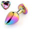Dop Anal Rainbow Buttplug Small Heart Shape Multicolor