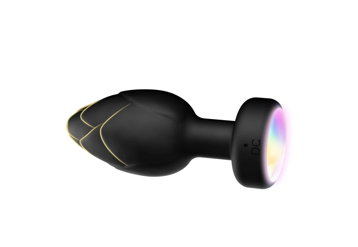 Dop Anal Led Light Vibrating Plug, Remote Control Imagine secundară a produsului