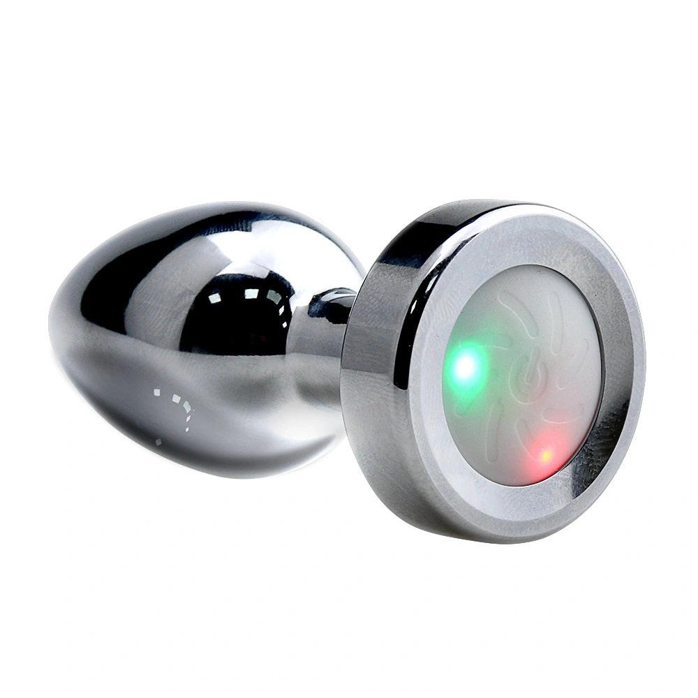 Dop Anal Metalic Small Led Light, Argintiu, 7.2 cm