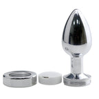 Dop Anal Metalic Small Led Light, Argintiu, 7.2 cm