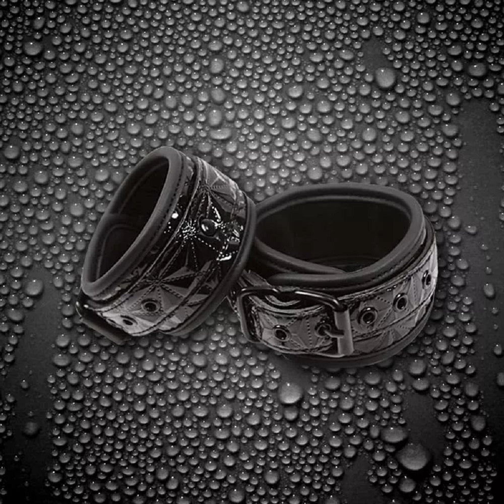 Sinful Wrist Cuffs Black Imagine secundară a produsului