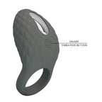 Inel de Penis Master Heloise, 7 Moduri Vibratii, Silicon, USB, Negru
