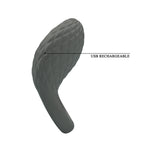Inel de Penis Master Heloise, 7 Moduri Vibratii, Silicon, USB, Negru