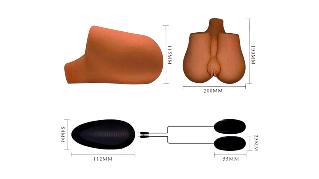 Masturbator Realist Dublu Vagin&Anus cu Vibratii Multispeed Crazy Bull, Natural