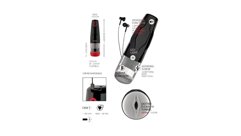 Masturbator Wyne 05, Thrusting, Rotating, Moaning & Lightning