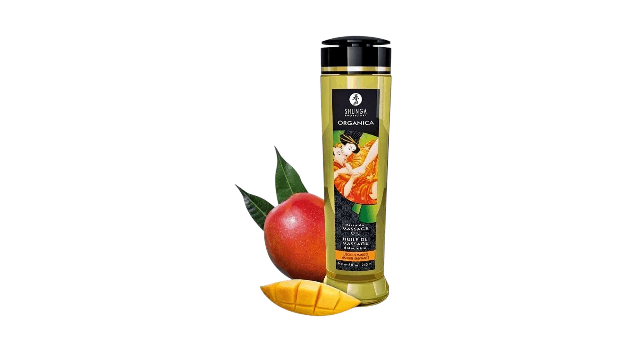 EROTIC MASSAGE OIL 240 ml / MANGO Imagine principală a produsului