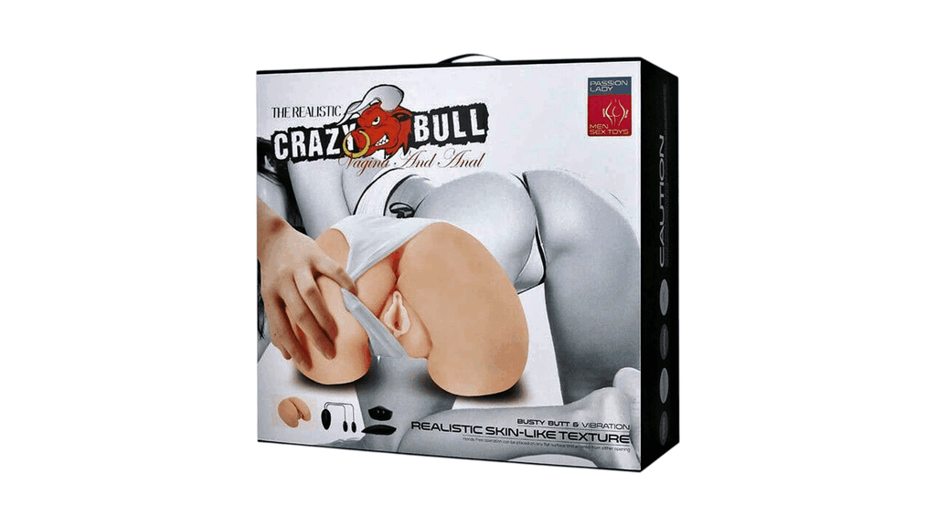 Masturbator Vagin&aAnus cu Vibratii Multispeed Crazy Bull Natural