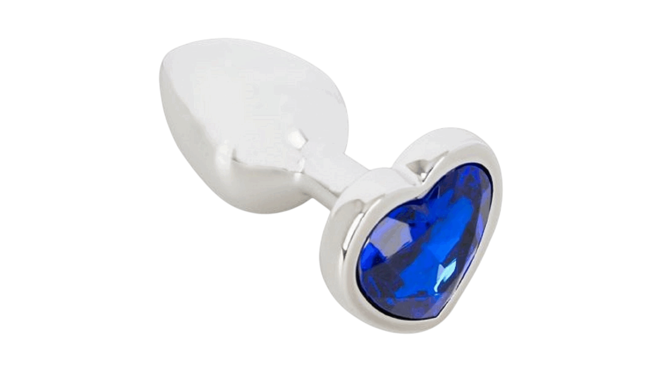 Dop Anal Hearty Buttplug, Small, Argintiu/Albastru Inchis Imagine principală a produsului