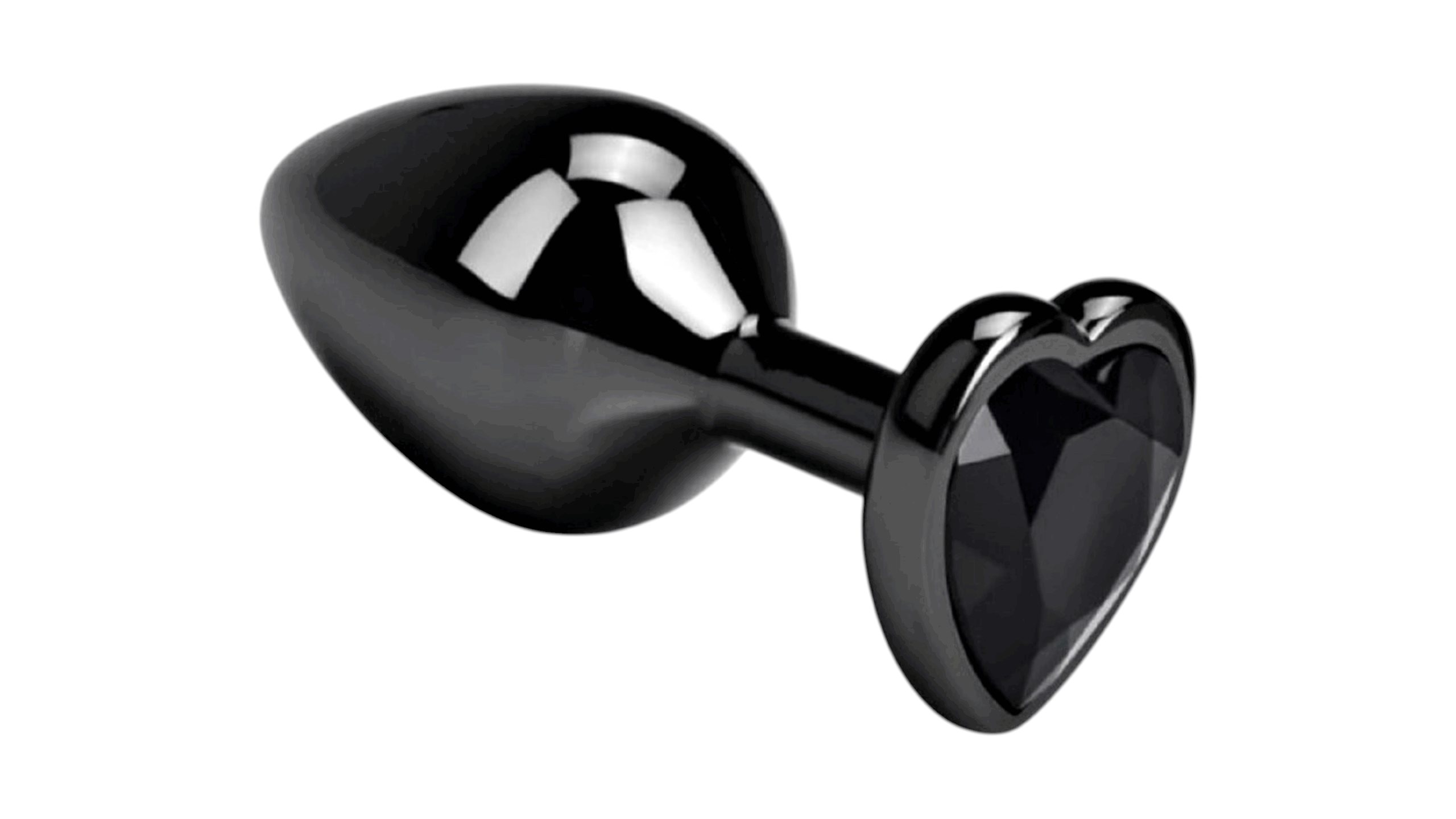 Dop Anal Dark Anal Plug Small, Heart Shape, Negru