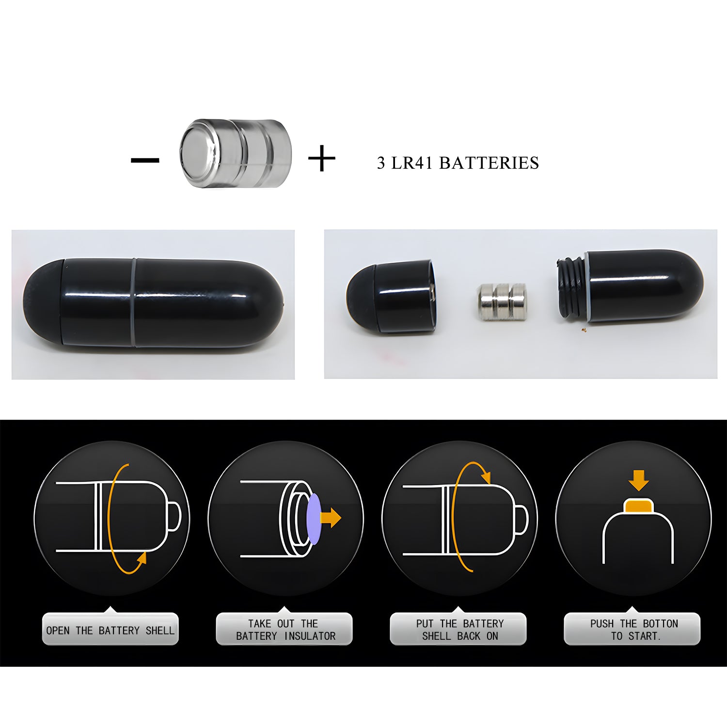 Inel Vibrator de Penis Eudora, Silicon, Negru
